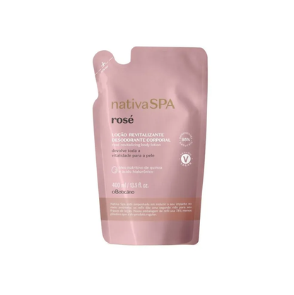 Refil Loção Hidratante Revitalizante Corporal Nativa Spa Rosé 400ml - O Boticário
