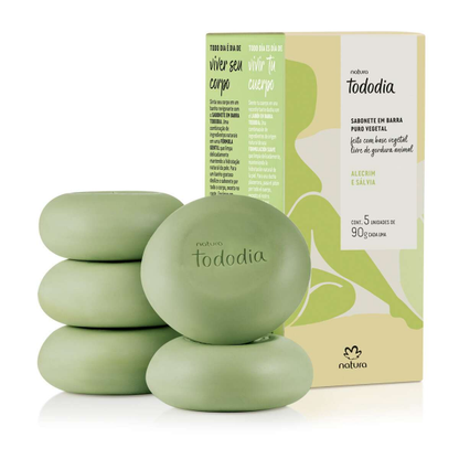 Sabonete em Barra Puro Vegetal Tododia (5 unidades) - Natura