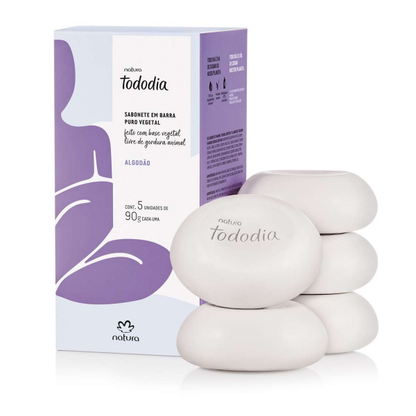 Sabonete em Barra Puro Vegetal Tododia (5 unidades) - Natura