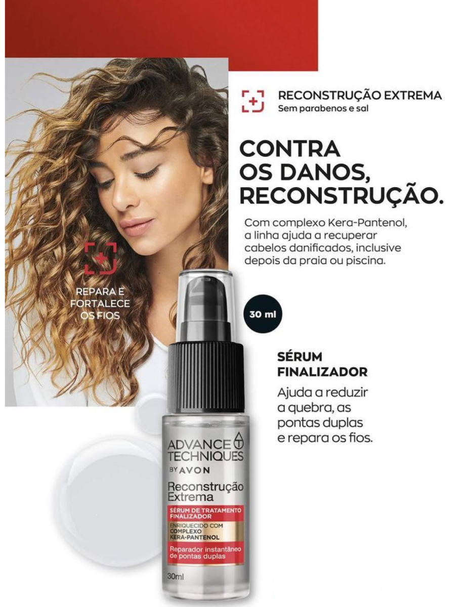 Sérum de Tratamento Finalizador Advance Techniques Reconstrução Extrema 30ml