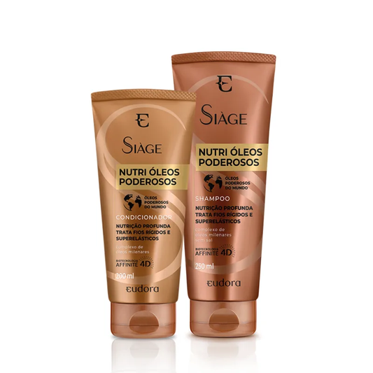 Combo Siàge Nutri Óleos Poderosos Shampoo 250ml + Condicionador 200ml - Eudora