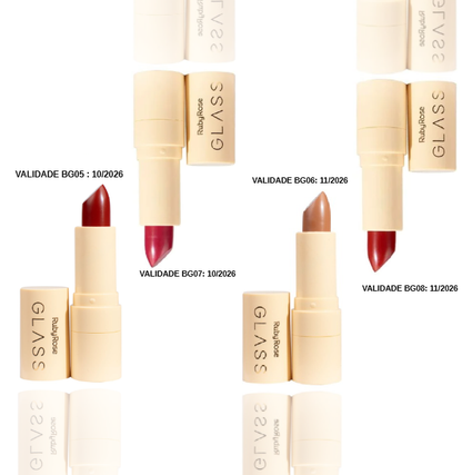 Batom Velvety Glass Rubyrose 3,5g – Ruby Rose