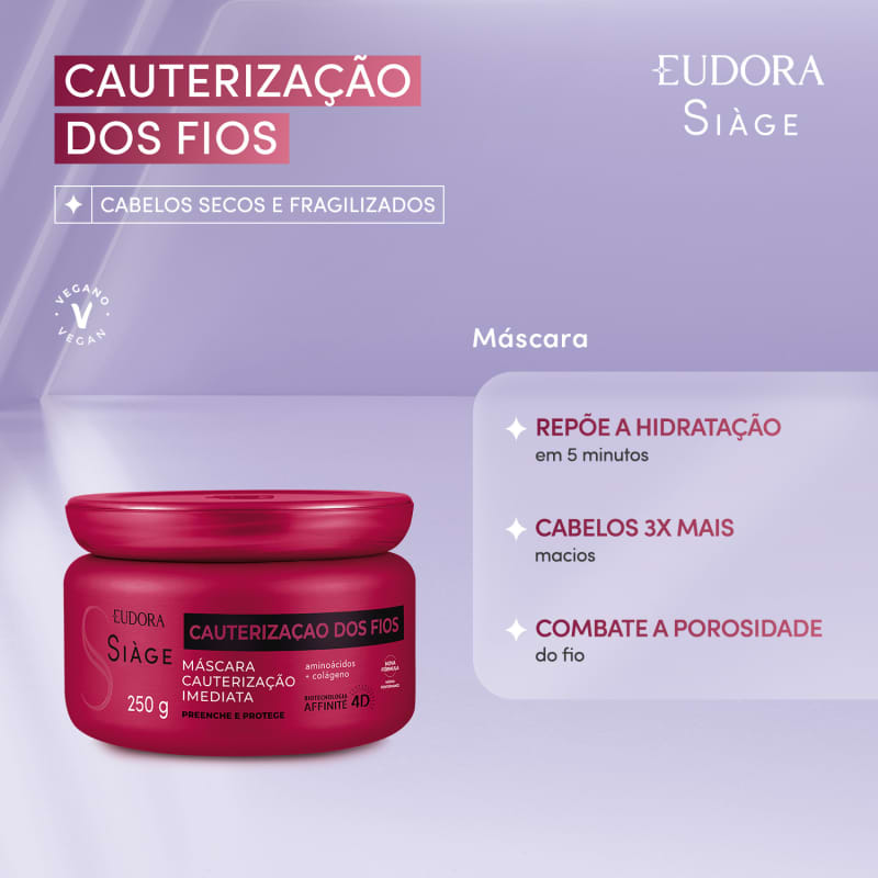 Máscara Capilar Siàge Cauterização dos Fios 250g - Eudora