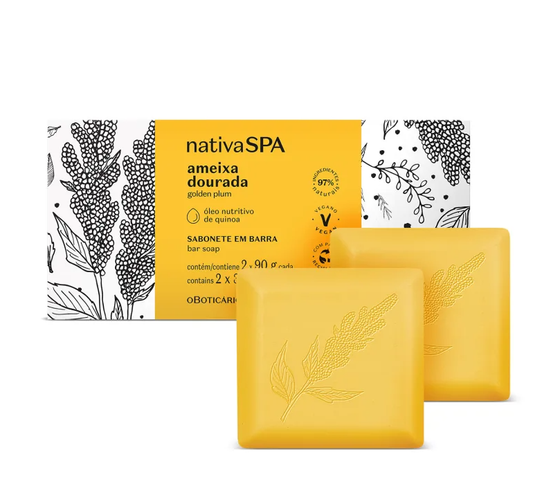 Sabonete em Barra Nativa Spa Ameixa Dourada (2 unidades) 90g - oBoticário (Cópia)