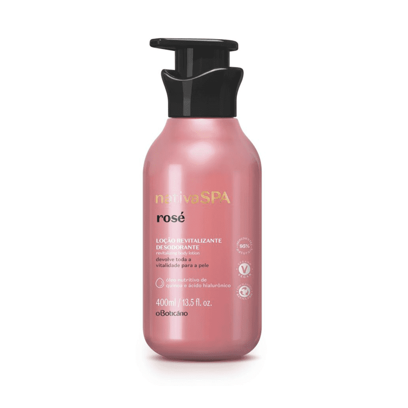 Loção Hidratante Revitalizante Corporal Nativa Spa Rosé 400ml - o Boticário