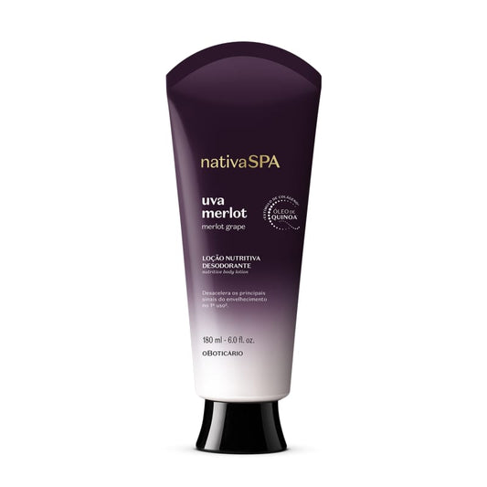 Loção Nutritiva Desodorante Nativa Spa Uva Merlot 180ml - oBoticário