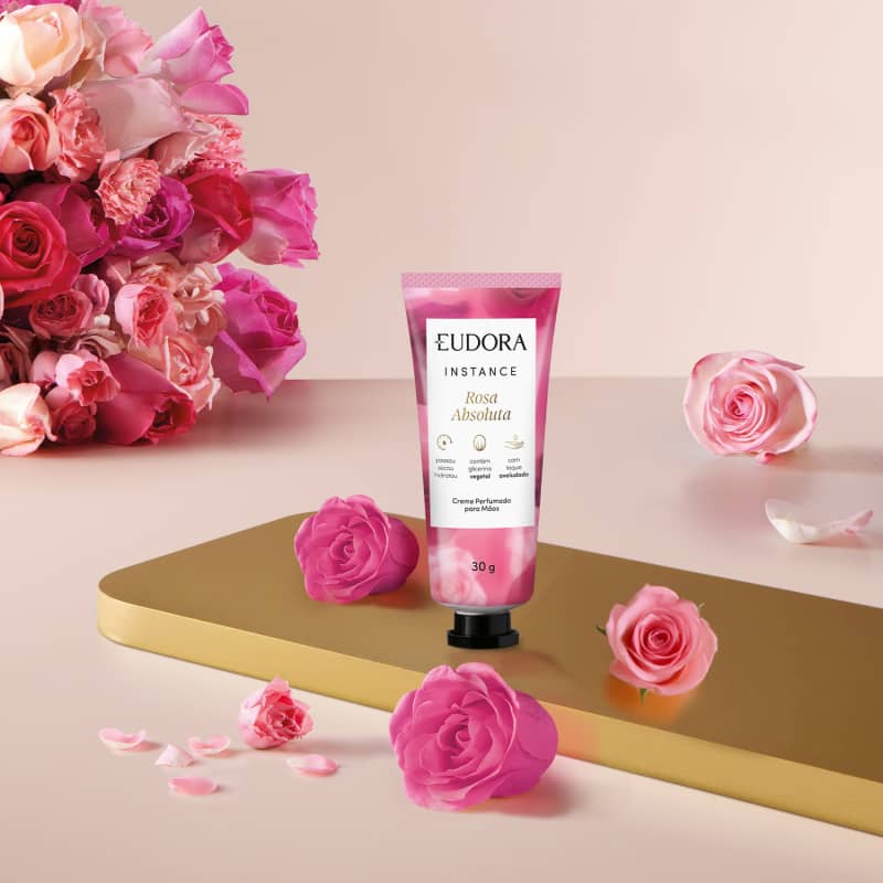 Creme Perfumado para Mãos Instance Rosa Absoluta 30g - Eudora