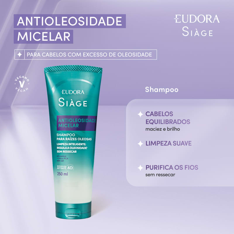 Shampoo Anti Oleosidade Micelar Siàge 250ml