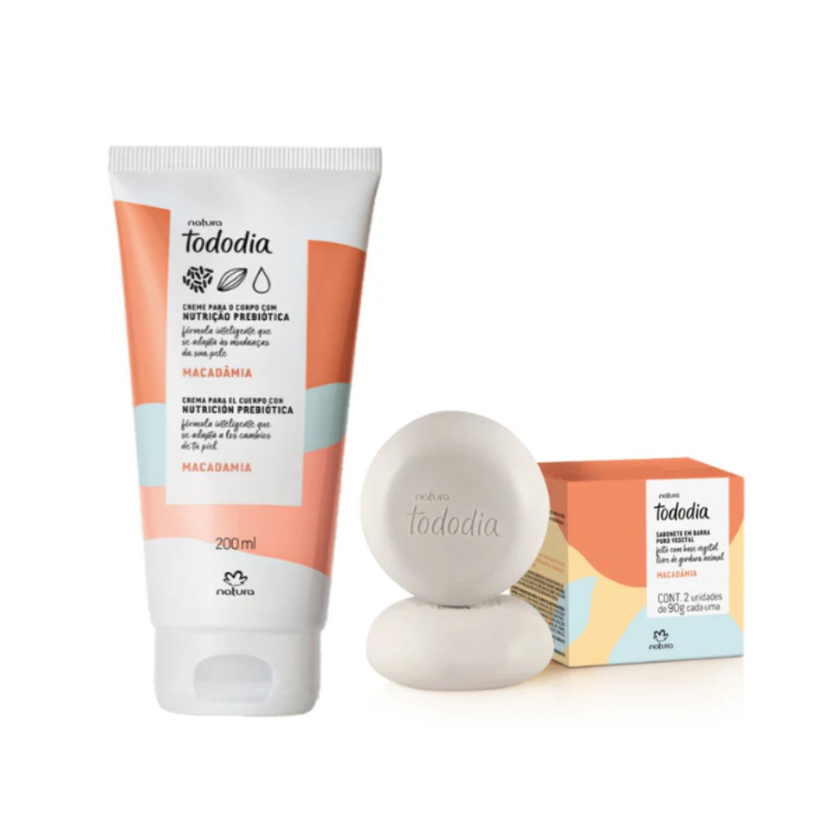 Kit Tododia Macadâmia (Creme Hidratante + Sabonete) - Natura