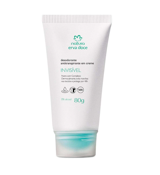 Desodorante Antitranspirante em Creme Erva Doce 80g - Natura