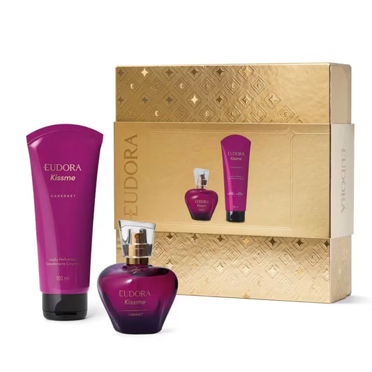 Kit Presente Kiss Me Cabernet (Colonia 50ml + Loção Hidratante100ml) - Eudora