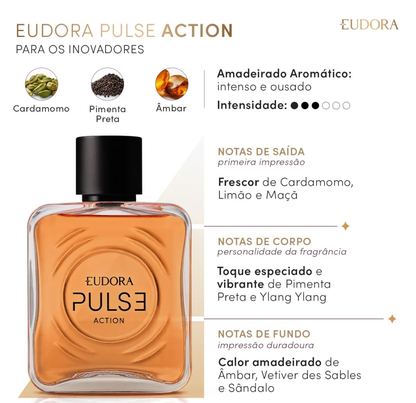 Eudora Pulse Action Desodorante Colônia 100ml - Eudora