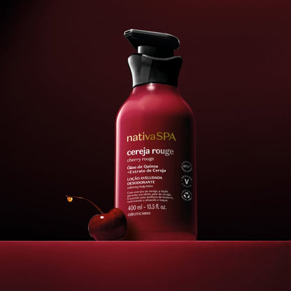 Loção Hidratante Corporal Aveludada Nativa Spa Cereja Rouge 400ml - o Boticário