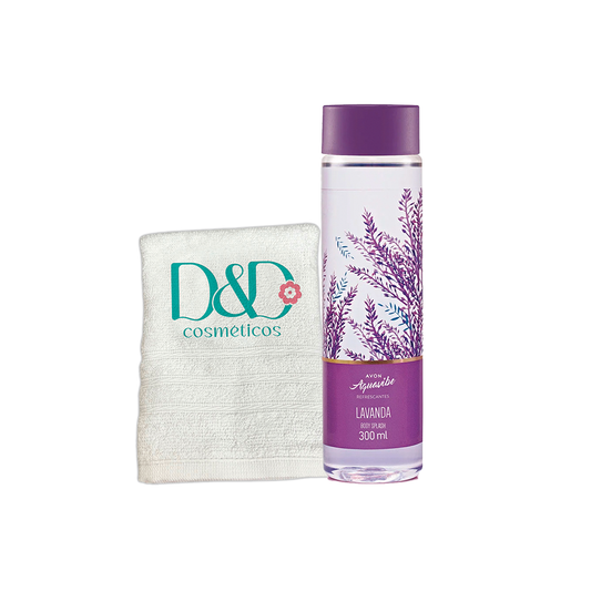 Presente Aquavibe Body Splash 300ml + Toalha Lavabo D&D - Avon