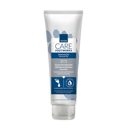 Foot Works Creme Desodorante Noturno Para Pés 80g - Avon