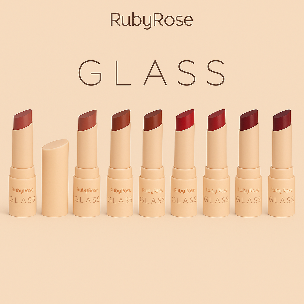 Batom Creamy Matte Glass 3g - Ruby Rose