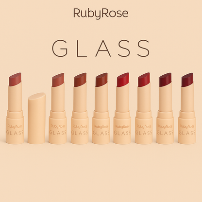 Batom Creamy Matte Glass 3g - Ruby Rose