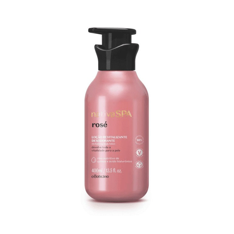 Loção Hidratante Revitalizante Corporal Nativa Spa Rosé 400ml - oBoticário