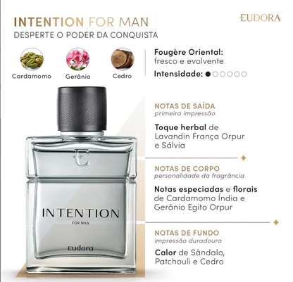 Colônia Desodorante Intention For Man 100ml - Eudora