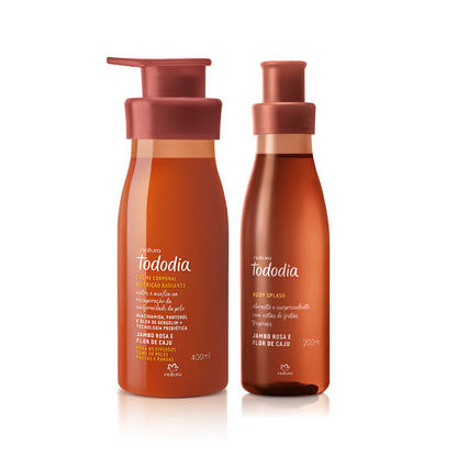 Kit Tododia Jambo Rosa e Flor de Caju Body Splash 200ml + Creme Nutritivo 400ml - Natura