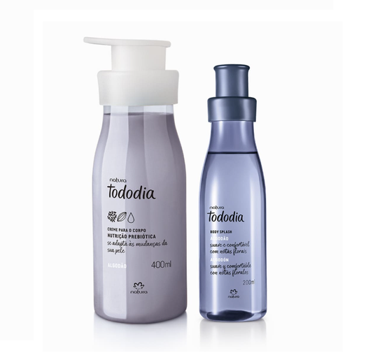 Kit Tododia Algodão (Creme Hidratante + Body Splash) - Natura