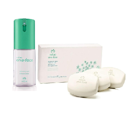 Kit Erva Doce Deo corporal (100ml) + Sabonete em Barra (3und) - Natura