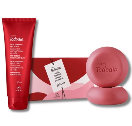 Kit Tododia Framboesa e Pimenta Vermelha (Hidratante + Sabonete) - Natura