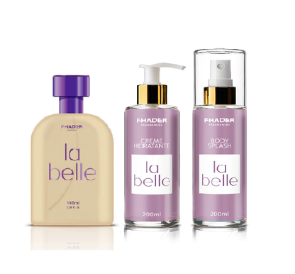 Combo Colonia Fhader 100ml + Body Splash Fhader 200ml + Creme Hidratante Fhader 200ml La Belle