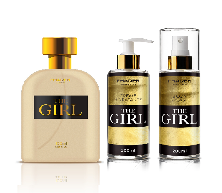 Combo Colonia Fhader 100ml + Body Splash Fhader 200ml + Creme Hidratante Fhader 200ml The Girl