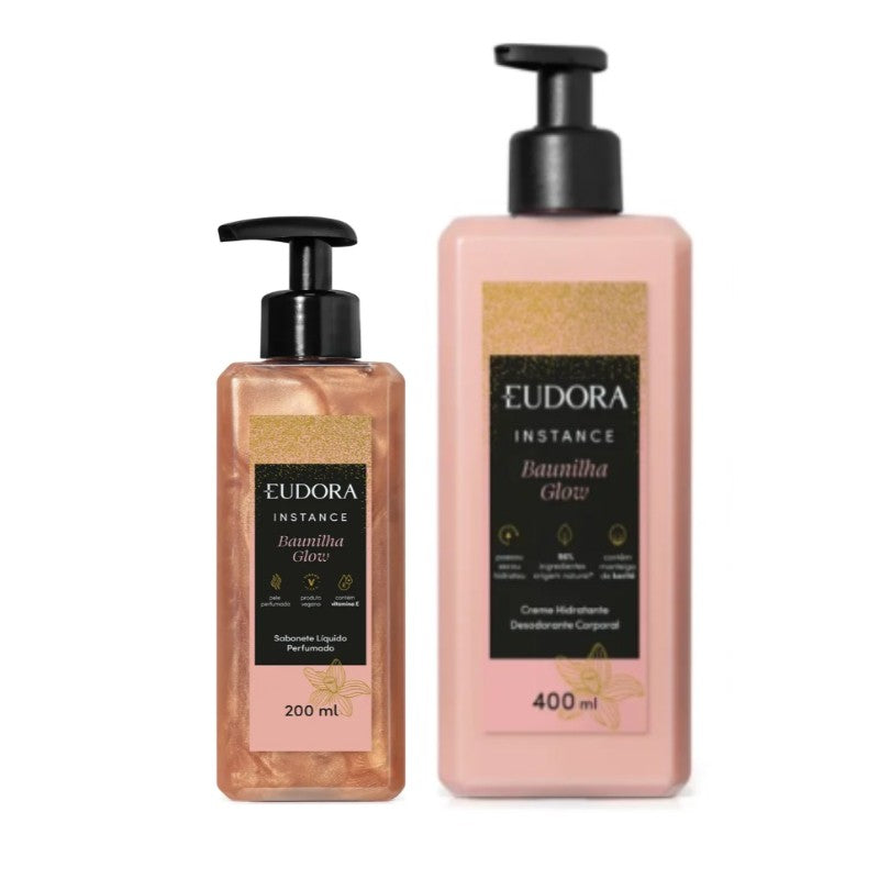 Kit Instance Baunilha Glow (Sabonete Liquido 200ml + Hidratante 400ml) - Eudora