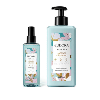 Kit Instance Algodão e Jasmim (Spray 200ml + Hidratante 400ml)
