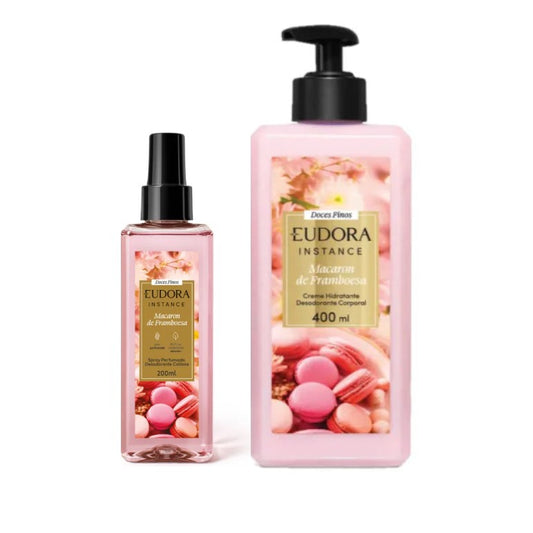 Kit Instance Macaron e Framboesa (Spray 200ml + Hidratante 400ml)