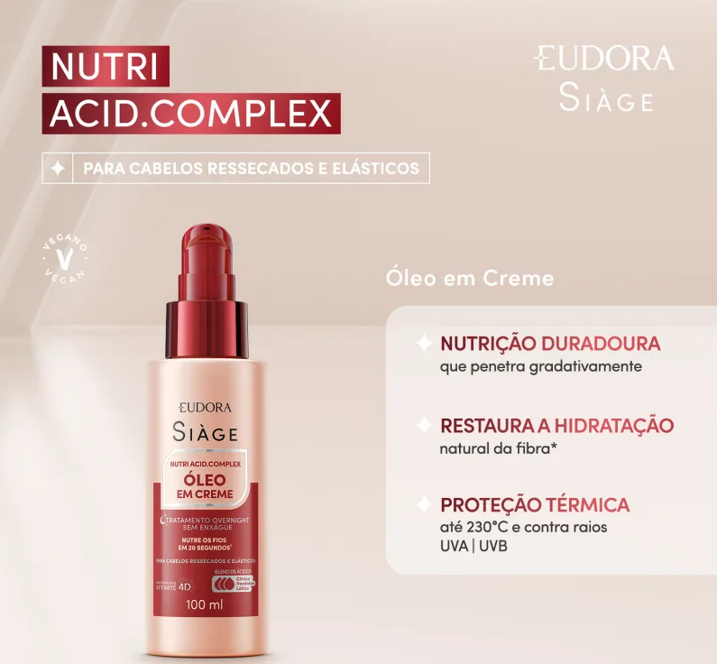 Óleo em Creme Siàge Nutri Acid.Complex 100ml
