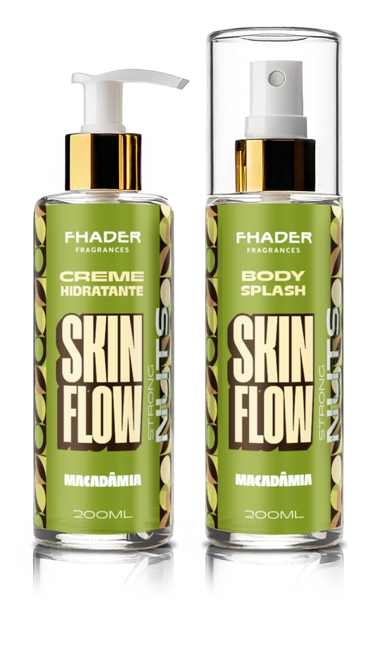 Combo Body Splash Fhader 200ml + Creme Hidratante Fhader 200ml Macadâmia