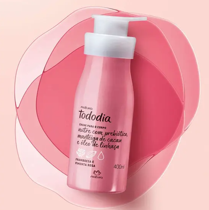 Creme Nutritivo para o Corpo Framboesa e Pimenta Rosa Tododia 400ml - Natura