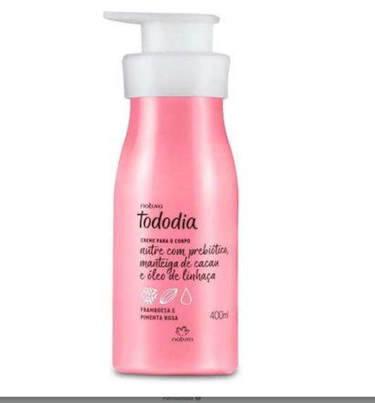 Creme Nutritivo para o Corpo Framboesa e Pimenta Rosa Tododia 400ml - Natura