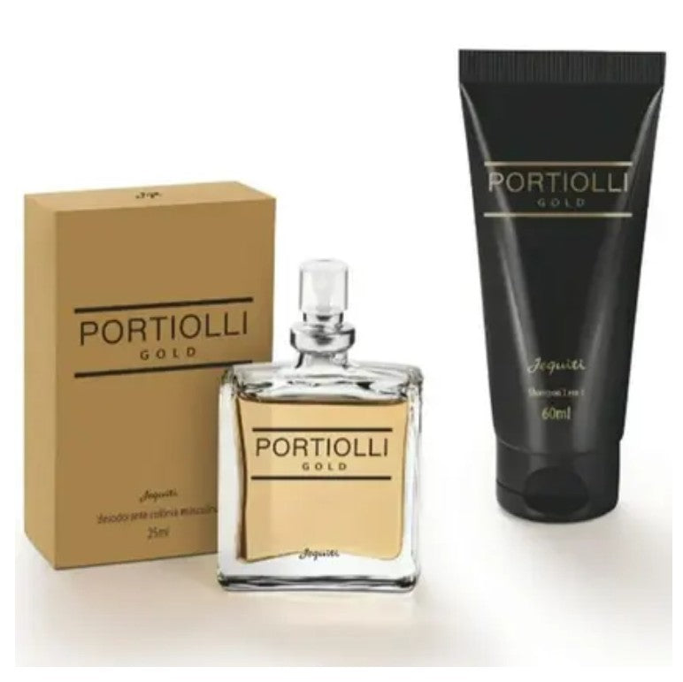 Estojo Portiolli Gold (shampoo 3 em 1 60ml + colonia 25ml) -  Jequiti