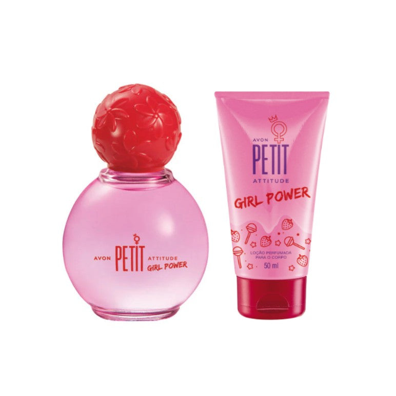 Kit Petit Colônia Feminina Girl Power + Loção Corporal Girl Power (50ml)
