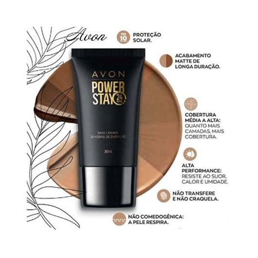 Base Líquida Power Stay Matte 24h 30ml Avon