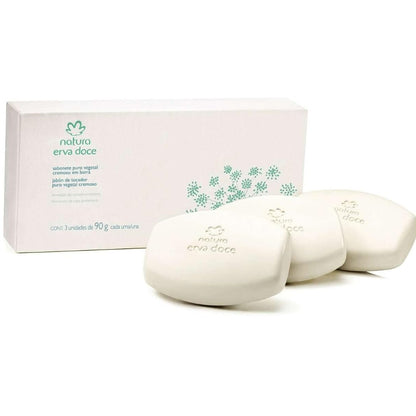 Sabonete Puro Vegetal Cremoso Erva Doce 90g- Natura