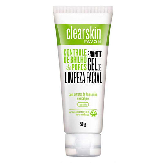 Sabonete Gel De Limpeza Facial Controle de Brilho Poros Clearskin 50g -  Avon