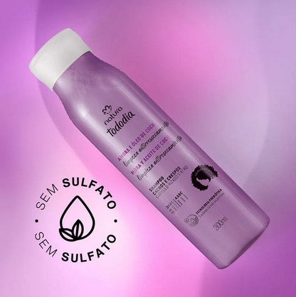 Shampoo Cachos e Crespos Tododia  Amora e Óleo de Coco 300ml – Natura