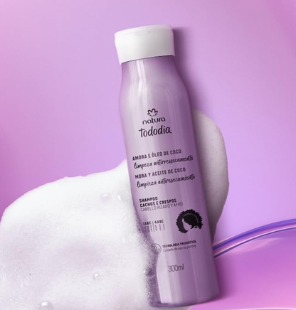 Combo Cachos e Crespos Tododia Amora e Óleo de Coco Shampoo 300ml + Condicionado 280ml - Natura