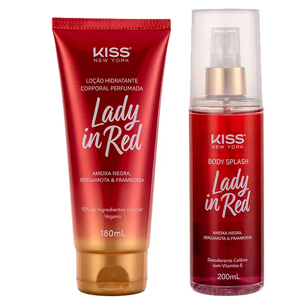 Combo Hidratante + Body Splash Lady in Red - Kiss New York