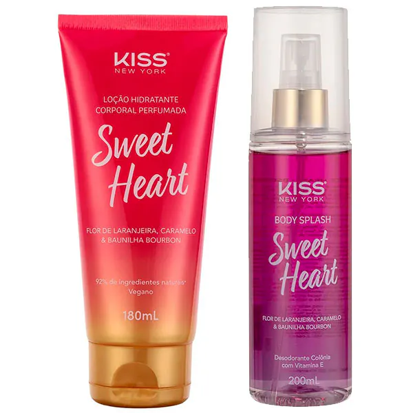 Combo Hidratante + Body Splash Sweet Heart - Kiss New York